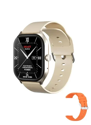 A59 2.01" Smart Watch Bluetooth Call Music Play Display Sports With Wireless Charger &amp; Extra Strap