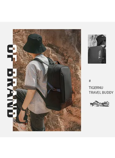 17'' Waterproof Breathable Laptop Backpack For Travel &amp; School T-B9021 - Grey
