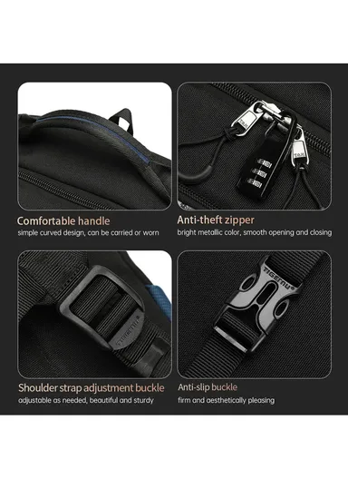 17'' Waterproof Breathable Laptop Backpack For Travel &amp; School T-B9021 - Grey