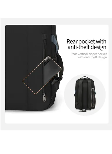 17'' Waterproof Breathable Laptop Backpack For Travel &amp; School T-B9021 - Grey