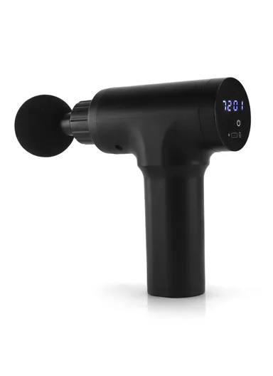 99 Gear 25W Vibration Muscle Relax Massage Gun With 4 Massage Heads (L14 x W5 x H15)cm - Black