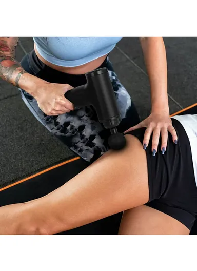 99 Gear 25W Vibration Muscle Relax Massage Gun With 4 Massage Heads (L14 x W5 x H15)cm - Black