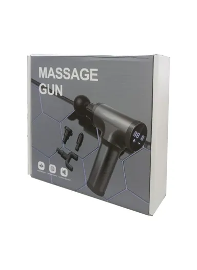99 Gear 25W Vibration Muscle Relax Massage Gun With 4 Massage Heads (L14 x W5 x H15)cm - Black