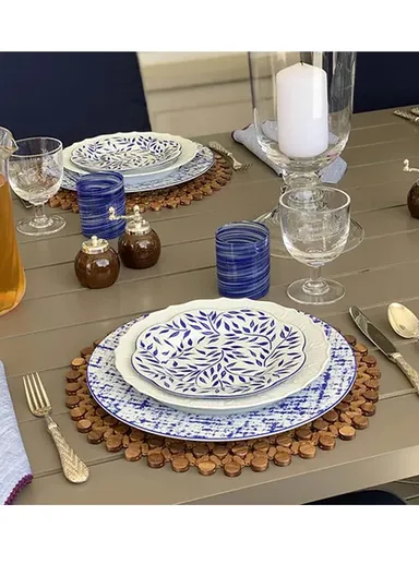 Wooden Beaded Home Multi-Purpose Beauty for Your Kitchen and Living Room ( D38 x H0.5) cm