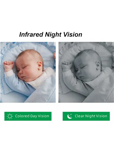 3.5" LCD PTZ Camera 1200mAh 360º Baby Monitor Security Video Camera With Temperature Monitoring, VOX Night Vision SM935H