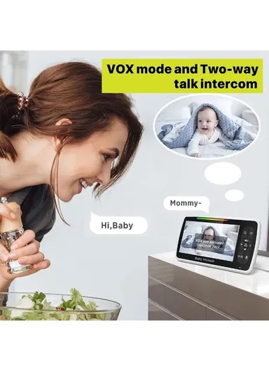 3.5" LCD PTZ Camera 1200mAh 360º Baby Monitor Security Video Camera With Temperature Monitoring, VOX Night Vision SM935H