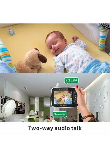 3.5" LCD PTZ Camera 1200mAh 360º Baby Monitor Security Video Camera With Temperature Monitoring, VOX Night Vision SM935H
