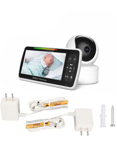 5" LCD PTZ Camera Wireless Baby Monitor 3000 mAh 5.0" Digital Wireless Baby Monitor With Night Vision, Temperature Monitoring &amp; Sweet Music SM650