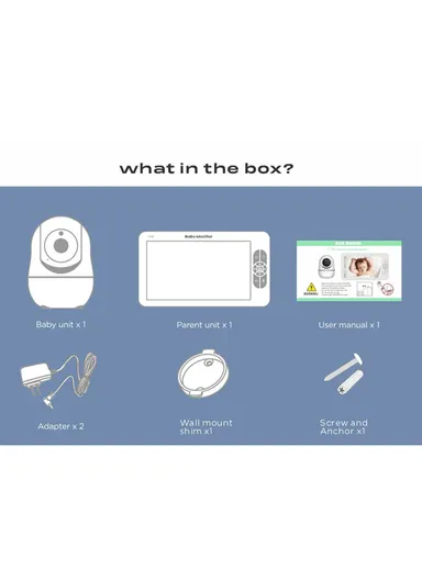 7-Inch Advanced HD Wireless Baby Monitor PTZ Camera Sender Unit with Two-Way Communication and Multi-Angle Monitoring SM70