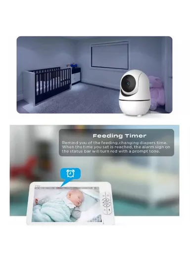 7-Inch Advanced HD Wireless Baby Monitor PTZ Camera Sender Unit with Two-Way Communication and Multi-Angle Monitoring SM70