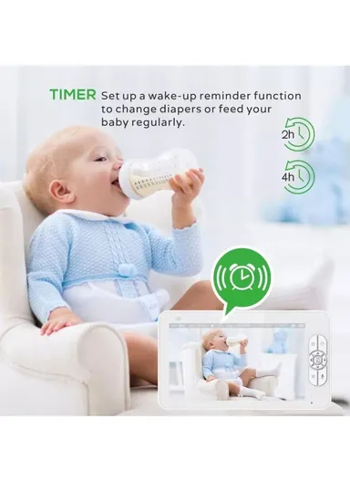 7-Inch Advanced HD Wireless Baby Monitor PTZ Camera Sender Unit with Two-Way Communication and Multi-Angle Monitoring SM70