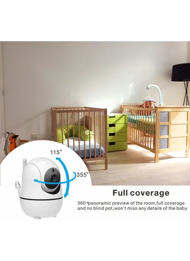 7-Inch Advanced HD Wireless Baby Monitor PTZ Camera Sender Unit with Two-Way Communication and Multi-Angle Monitoring SM70