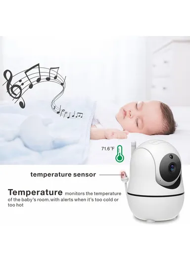 7-Inch Advanced HD Wireless Baby Monitor PTZ Camera Sender Unit with Two-Way Communication and Multi-Angle Monitoring SM70