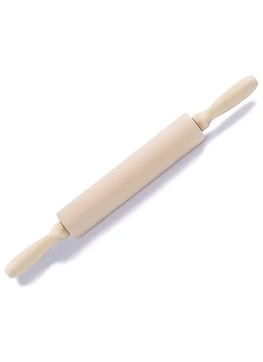 Wooden Gourmet Rolling Dough Pin With Easy Rolling Design Handles 43cm x 5cm