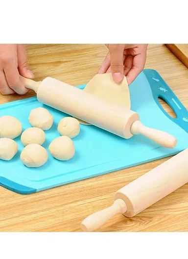 Wooden Gourmet Rolling Dough Pin With Easy Rolling Design Handles 43cm x 5cm
