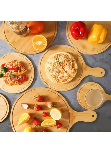 26cm Bamboo Wooden Pizza Serving Board
