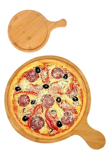 31cm Bamboo Wooden Pizza Serving Board