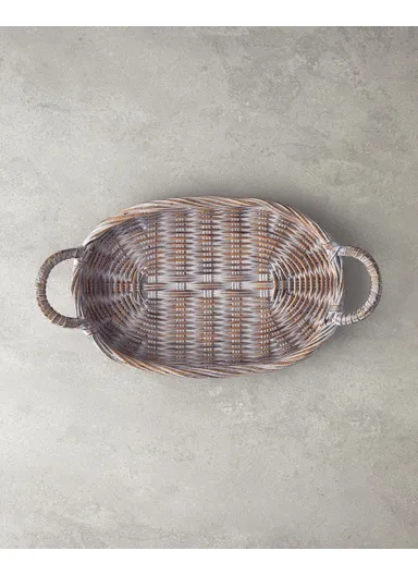 Darcy Polyresin Decorative Tray 33x18x5.5 cm Brown