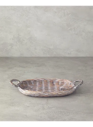 Darcy Polyresin Decorative Tray 33x18x5.5 cm Brown