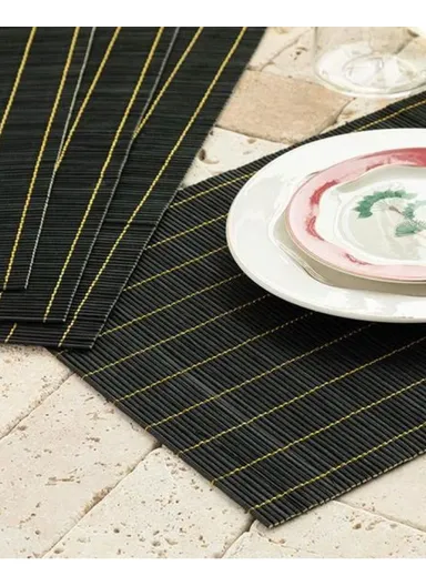 Farleg Bamboo 4 Set Place Mat 45x30 cm Black