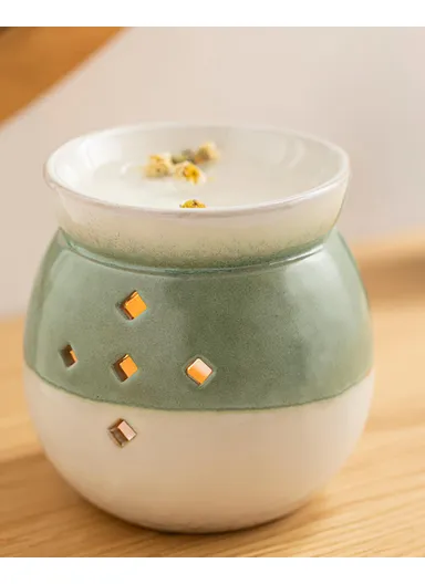 Freda Ceramic Censer 10.5x10.5x10.5 cm Green