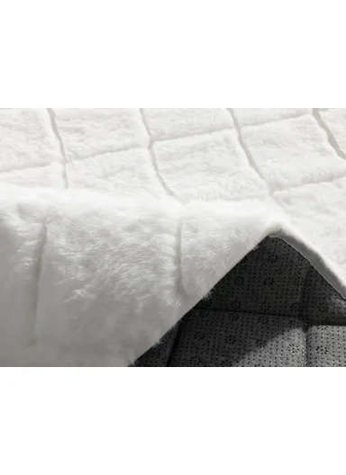 Soft Touch Rabbit Plush Carpet 120 cm Light Grey