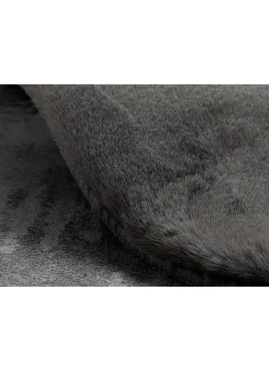 Soft Touch Rabbit Plush Fake  Fur 120x180 cm Anthracite