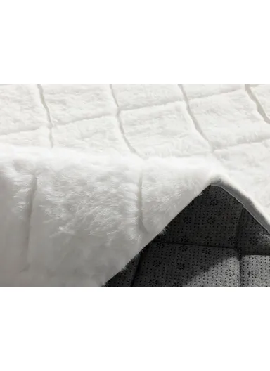 Soft Touch Rabbit Plush Carpet 80x150 cm Light Gray