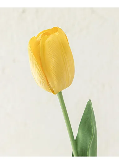 Tulip Garden Single Branch Artificial Flower 45 Cm Yellow