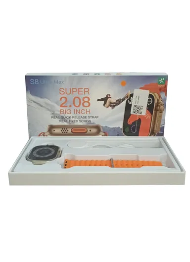 S8 Ultra Max 2.08" Waterproof Smart Watch With Wireless Charging