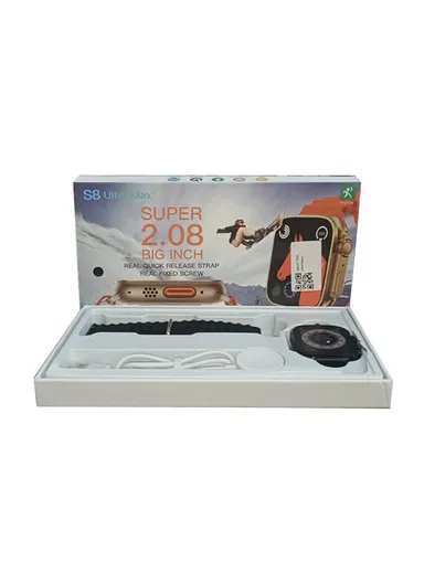 S8 Ultra Max 2.08" Waterproof Smart Watch With Wireless Charging