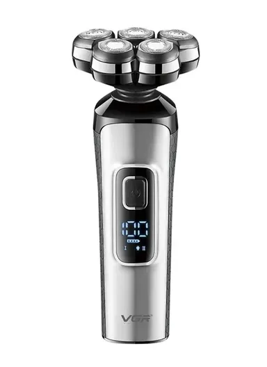 5D Rotary Waterproof Portable Electric Shaver For Men With LED Display V-385 (L16.5 x W7 x H4.5)cm