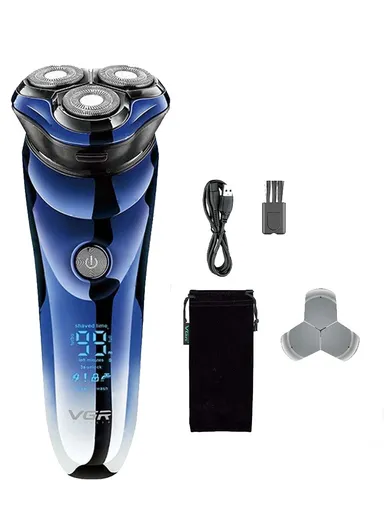 5W Washable Waterproof Electric Shaver Razor For Men With LED Display V-305 (L16 x W6 x H5)cm