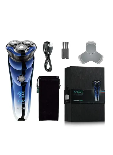 5W Washable Waterproof Electric Shaver Razor For Men With LED Display V-305 (L16 x W6 x H5)cm