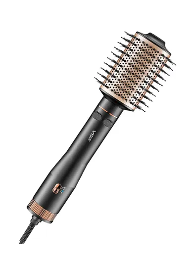 800W Professional Rotating Hot Air Styler Comb with 3 Air Flow Modes V-494 - Black