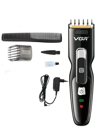 6W 700mAh Full Washable IPX7 Rechargeable Hair Clipper With LED Display &amp; Adjustable Guide Comb V-040