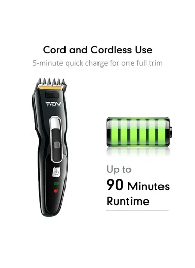 6W 700mAh Full Washable IPX7 Rechargeable Hair Clipper With LED Display &amp; Adjustable Guide Comb V-040