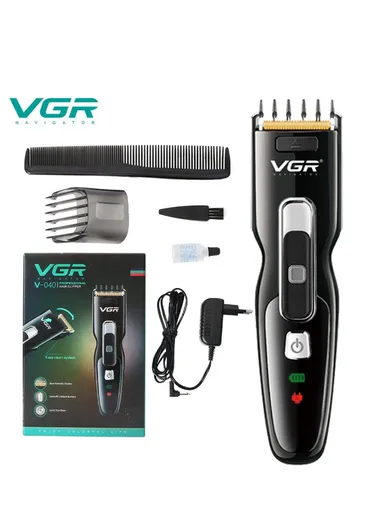 6W 700mAh Full Washable IPX7 Rechargeable Hair Clipper With LED Display &amp; Adjustable Guide Comb V-040