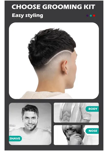 1200mAh 6-in1 Professional Rechargeable Grooming Kit For Men With LED Display V-106