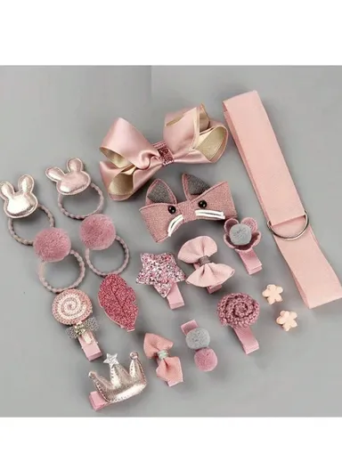 18pcs 3-14y Hair Clip Set Toddler Girl Hair Accessories 