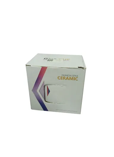 400ml Ceramic Cup Recycling Bin Mug Trash Can With Lid (L9 x W9 x H9)cm