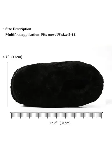 36-46 USB Electric Heated Slippers Winter Thicken Feet Warmer Plush Shoes Foot Heater - Brown