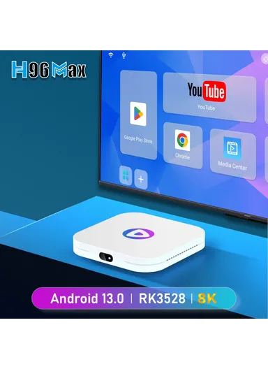 Rockchip 3528 Smart TV Box Android 13 Quad Core 4GB+64GB Set-top Box Support 4K Video Decoding BT 4.0 Media Player H96MAX M1 - EU Plug