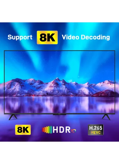 Rockchip 3528 Smart TV Box Android 13 Quad Core 4GB+64GB Set-top Box Support 4K Video Decoding BT 4.0 Media Player H96MAX M1 - EU Plug