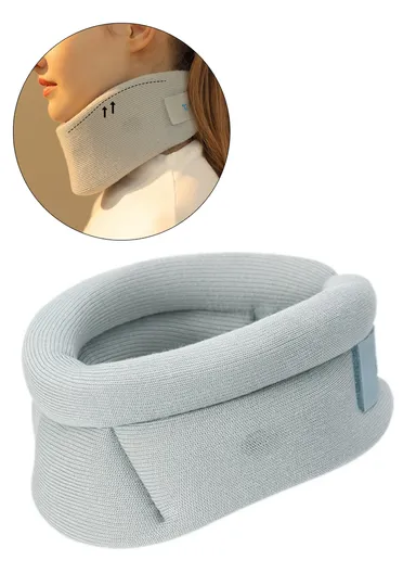 Double Layer Sponge Neck Brace Breathable Anti-bowing Ergonomics Neck Support Sleeve - M DWJ52