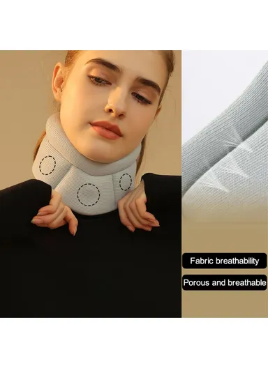 Double Layer Sponge Neck Brace Breathable Anti-bowing Ergonomics Neck Support Sleeve - M DWJ52