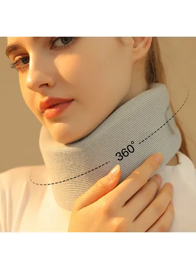 Double Layer Sponge Neck Brace Breathable Anti-bowing Ergonomics Neck Support Sleeve - M DWJ52