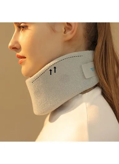 Double Layer Sponge Neck Brace Breathable Anti-bowing Ergonomics Neck Support Sleeve - M DWJ52