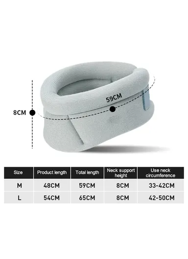Double Layer Sponge Neck Brace Breathable Anti-bowing Ergonomics Neck Support Sleeve DWJ52 - L