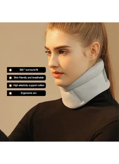 Double Layer Sponge Neck Brace Breathable Anti-bowing Ergonomics Neck Support Sleeve DWJ52 - L